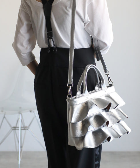 【雑誌掲載・ショップチャンネルOA商品】2WAYフリルハンドバッグ 12-1162